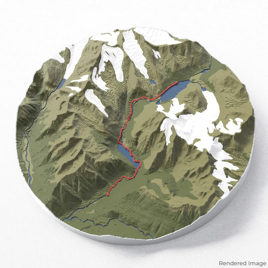 Berg Lake Trail 3D Map