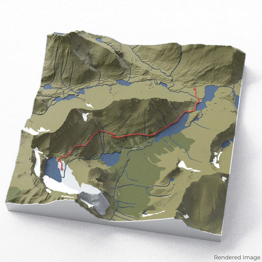 Grinnell Glacier Trail 3D Map