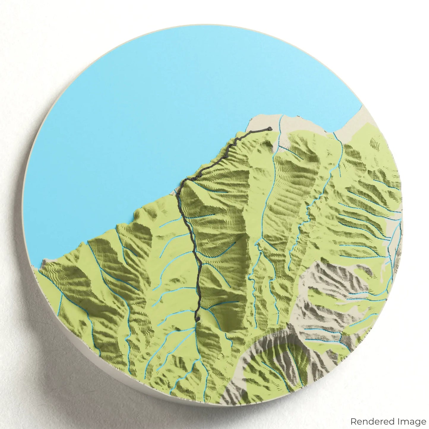 Hanakapiai Falls Trail 3D Map
