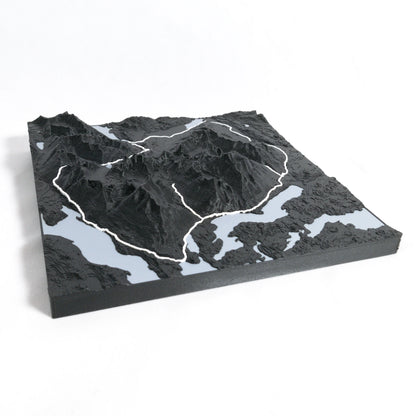 Torres del Paine O Circuit 3D-Karte