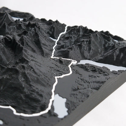 Torres del Paine O Circuit 3D-Karte