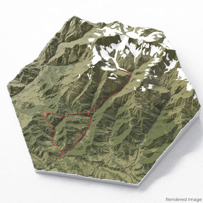 Annapurna Base Camp Trek 3D-Karte