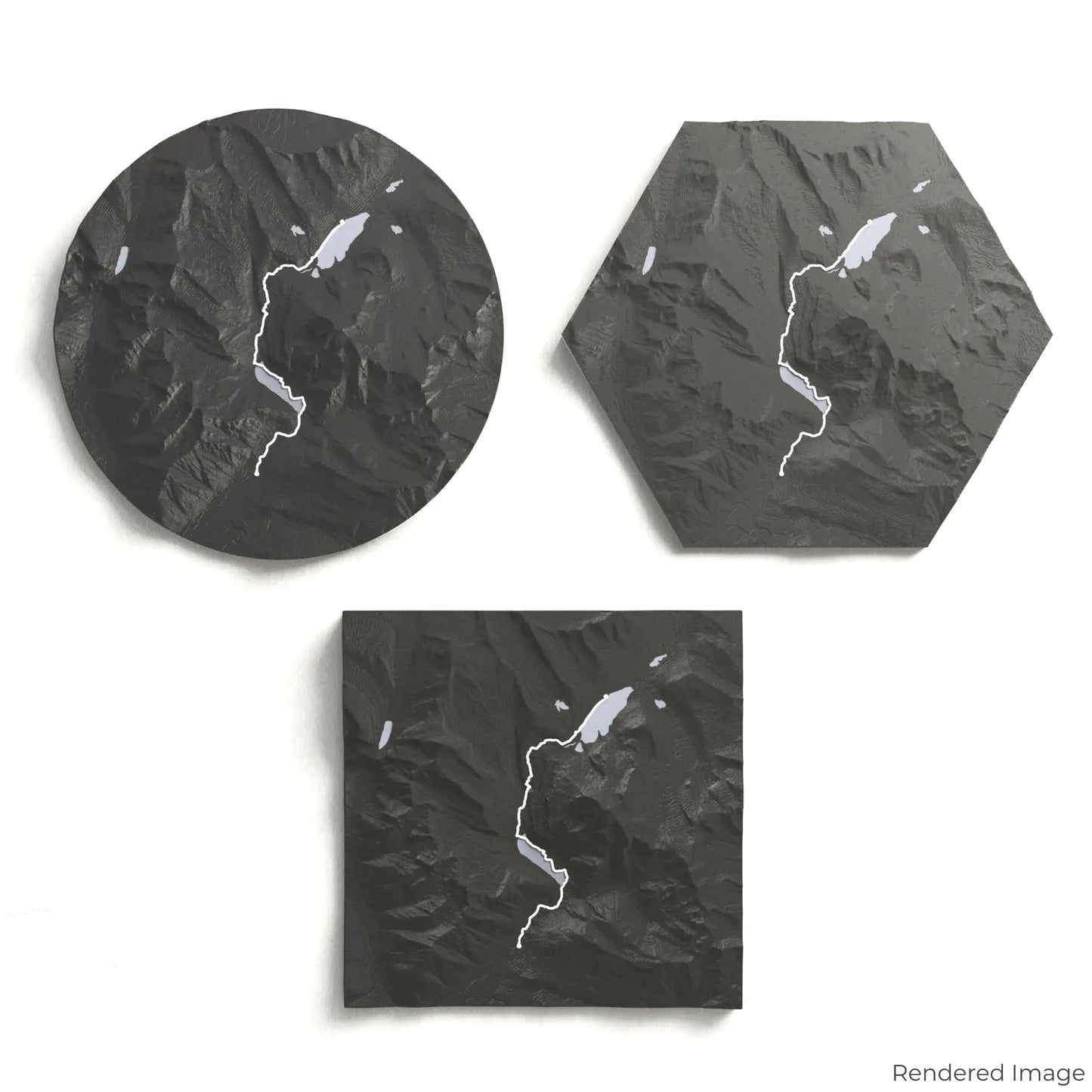 Berg Lake Trail 3D-Karte