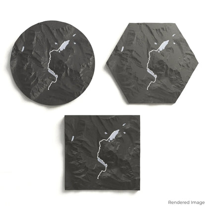 Berg Lake Trail 3D-Karte