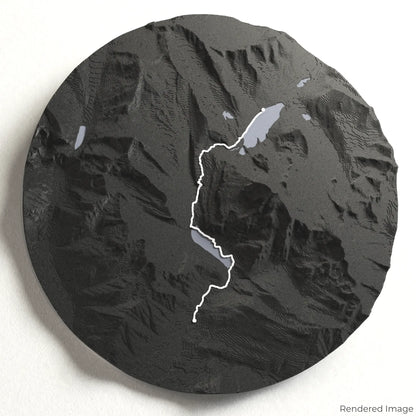 Berg Lake Trail 3D-Karte