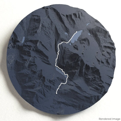 Berg Lake Trail 3D-Karte