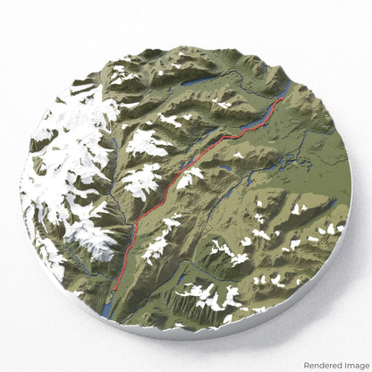 Chilkoot Trail 3D-Karte