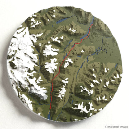 Chilkoot Trail 3D-Karte