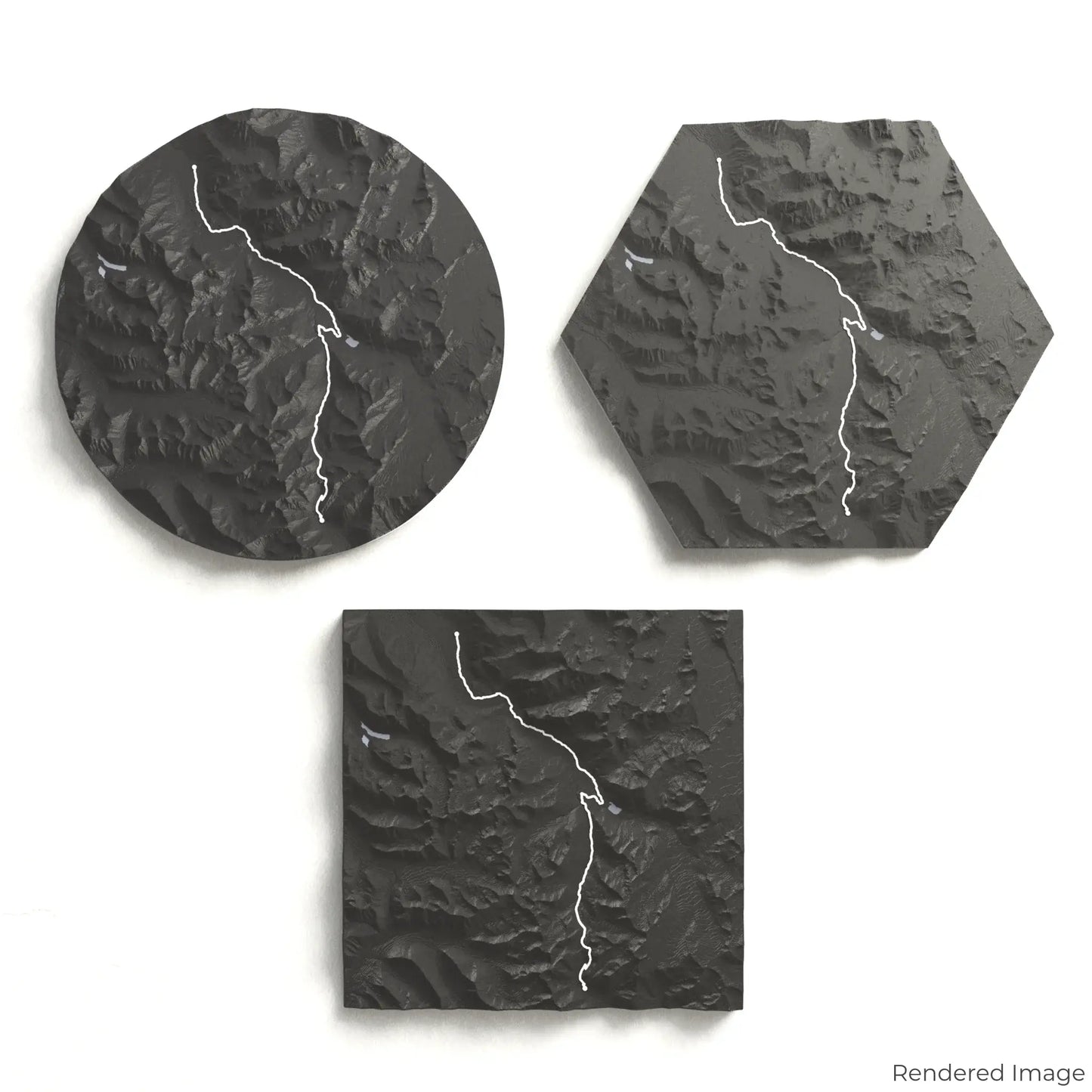 Crow Pass Trail 3D-Karte