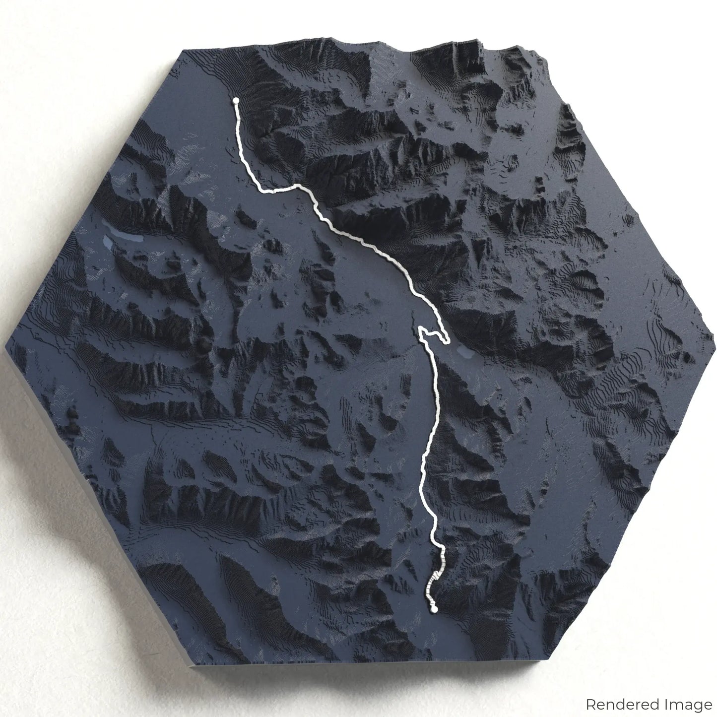 Crow Pass Trail 3D-Karte