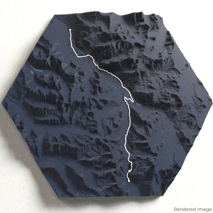 Crow Pass Trail 3D-Karte