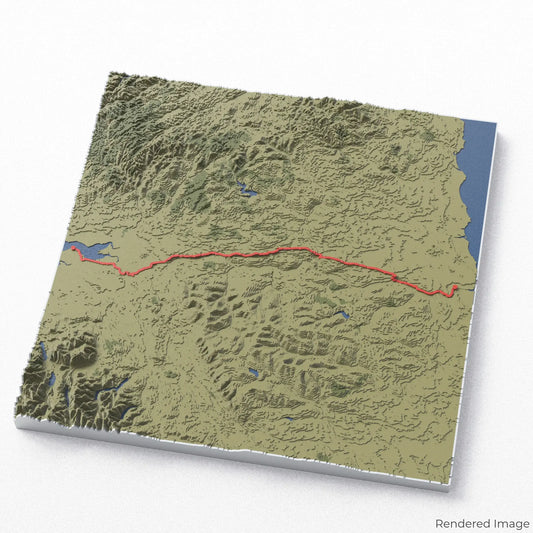 3D-Karte des Hadrians Wall Path