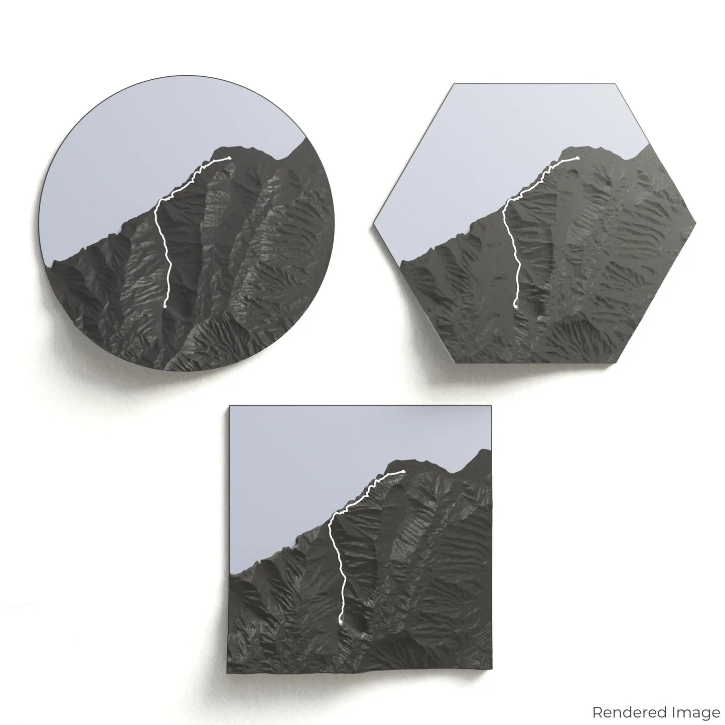 3D-Karte des Hanakapiai Falls Trail