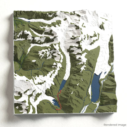 Hooker Valley Track 3D Map