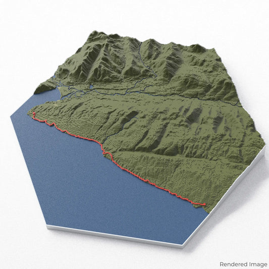 3D-Karte des Juan de Fuca Marine Trail