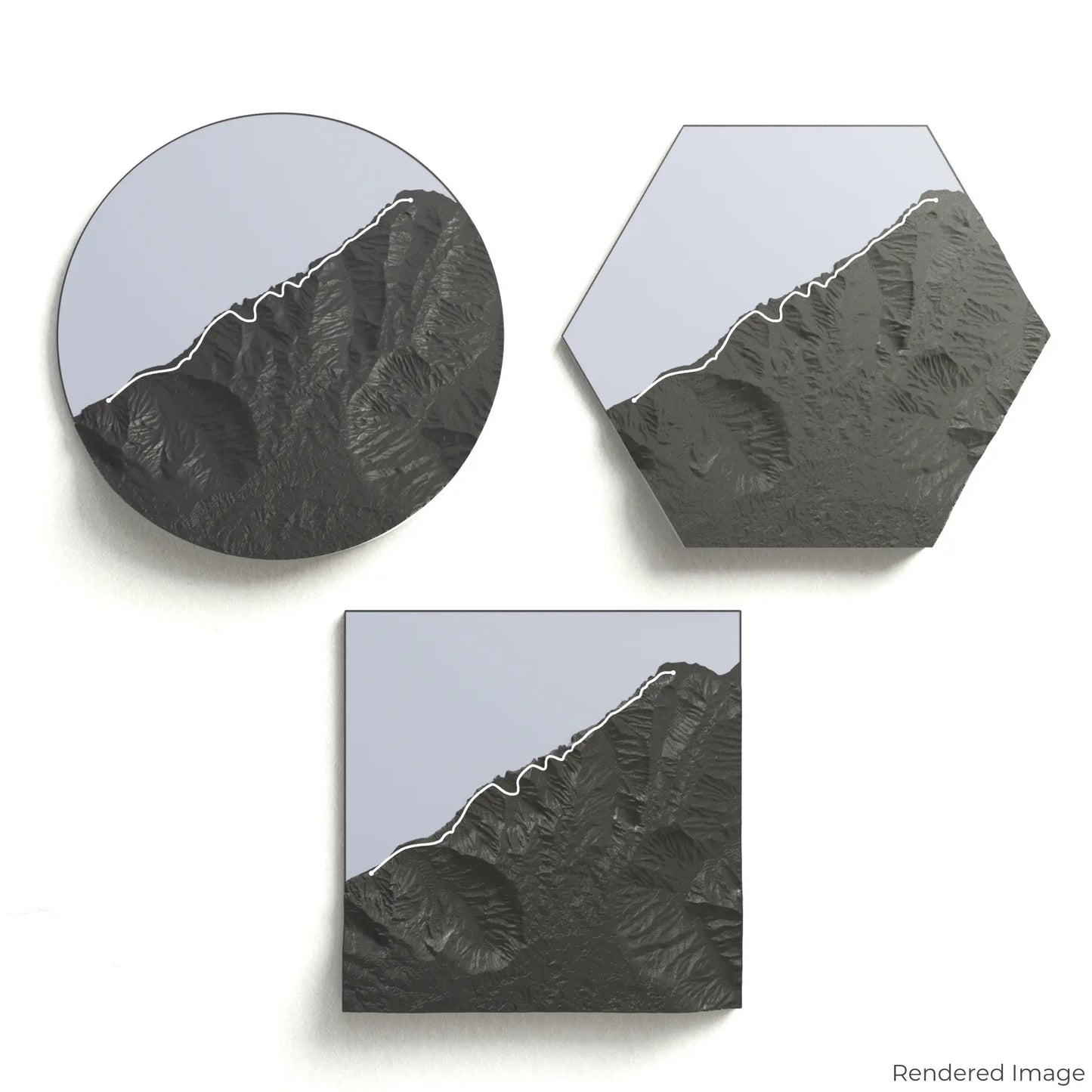 3D-Karte des Kalalau Trail