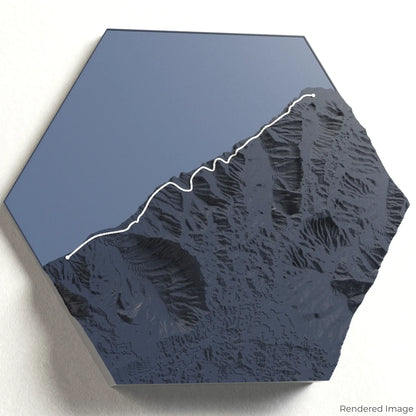 3D-Karte des Kalalau Trail