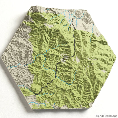 Kokoda Track 3D-Karte