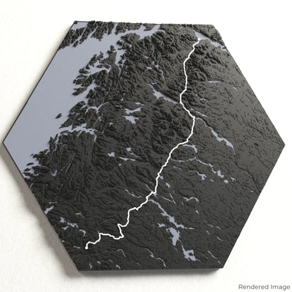 Kungsleden 3D-Karte