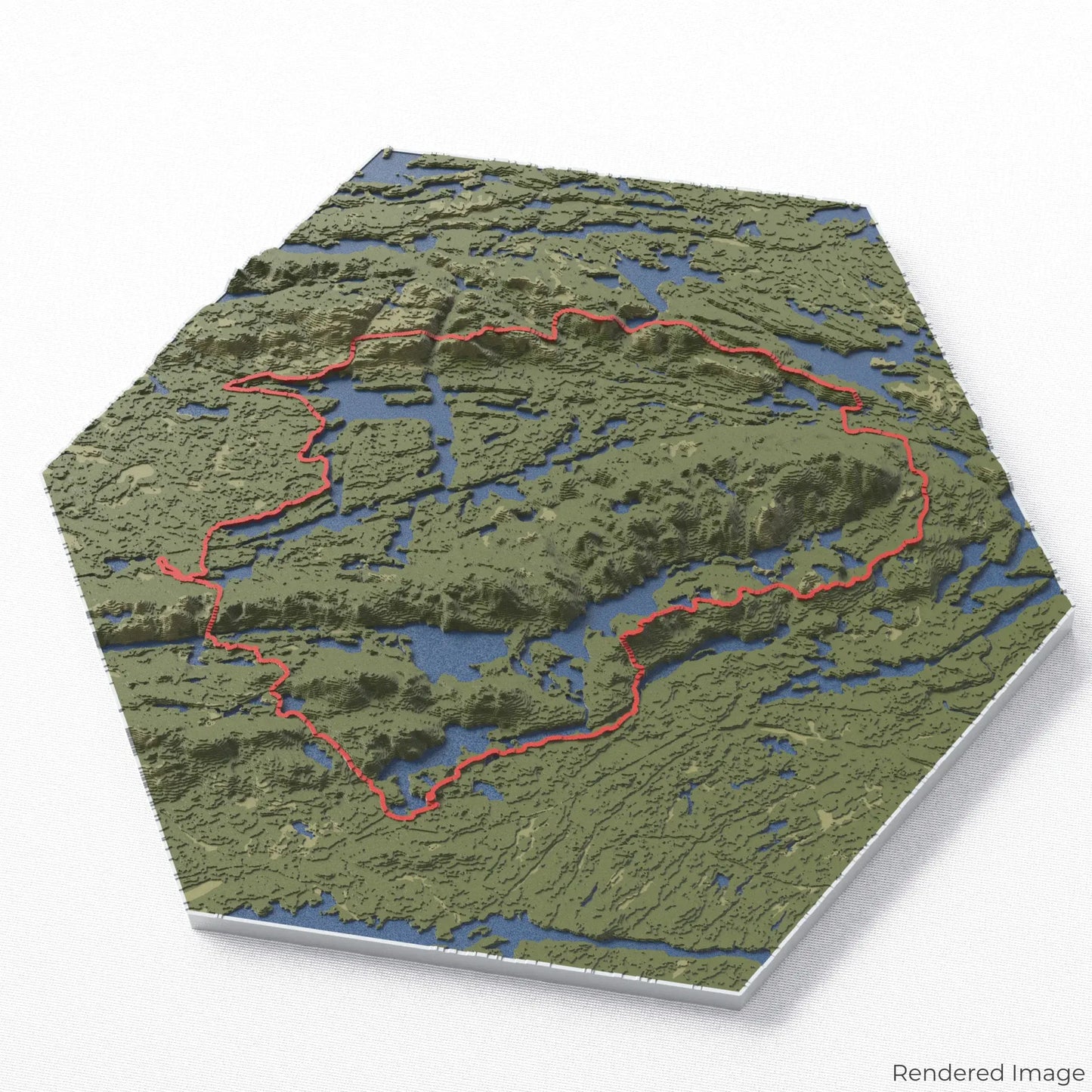 3D-Karte des La Cloche Silhouette Trail