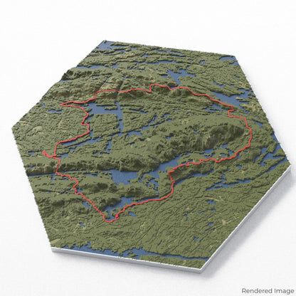 3D-Karte des La Cloche Silhouette Trail