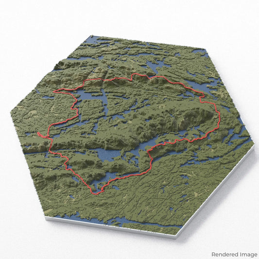 3D-Karte des La Cloche Silhouette Trail
