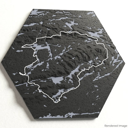 3D-Karte des La Cloche Silhouette Trail