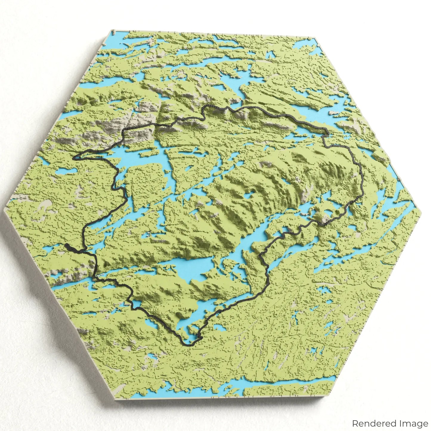 3D-Karte des La Cloche Silhouette Trail