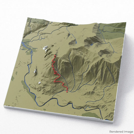 3D-Karte des Mount Si Trail