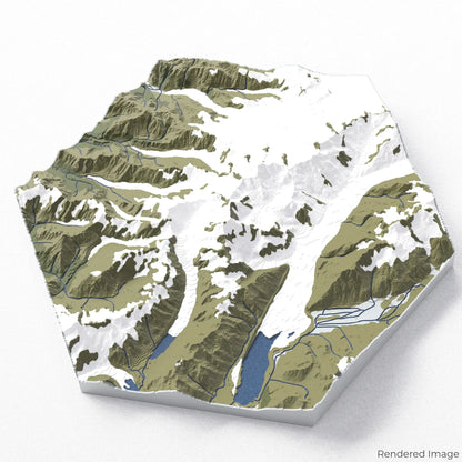 Aoraki / Mount Cook 3D-Karte