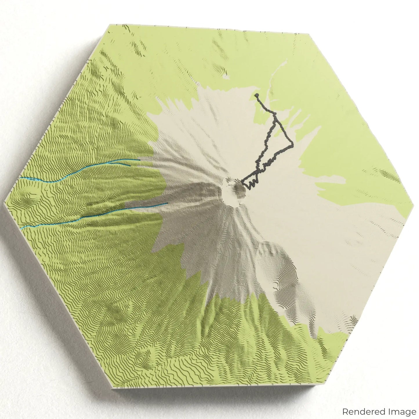 Yoshida Trail – 3D-Karte des Fuji