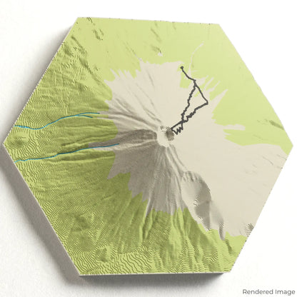 Yoshida Trail – 3D-Karte des Fuji
