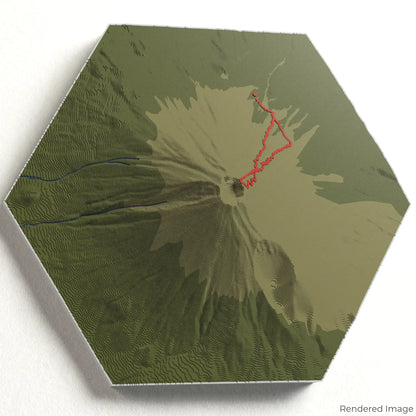 Yoshida Trail – 3D-Karte des Fuji