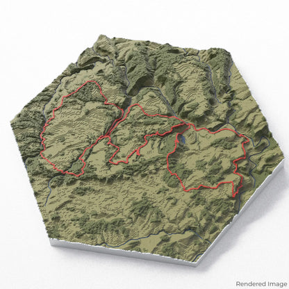 Mullerthal Trail 3D-Karte