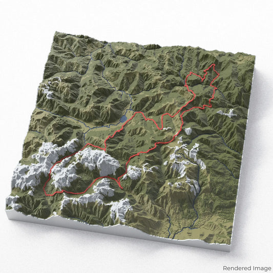 3D-Karte „Gipfel des Balkans“