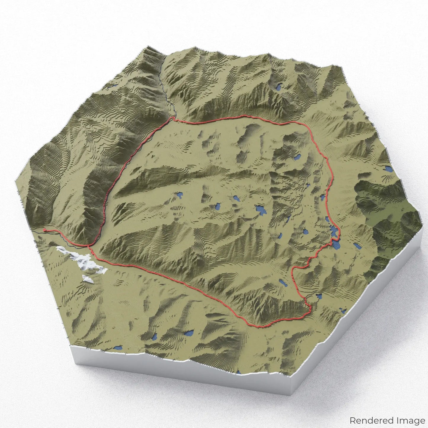 Rae Lakes Loop 3D-Karte