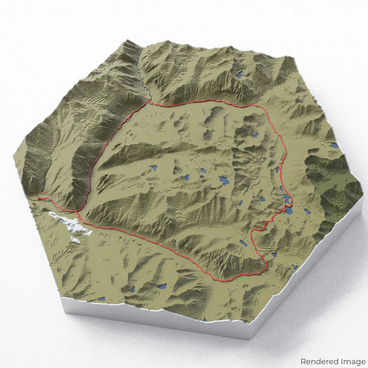 Rae Lakes Loop 3D-Karte