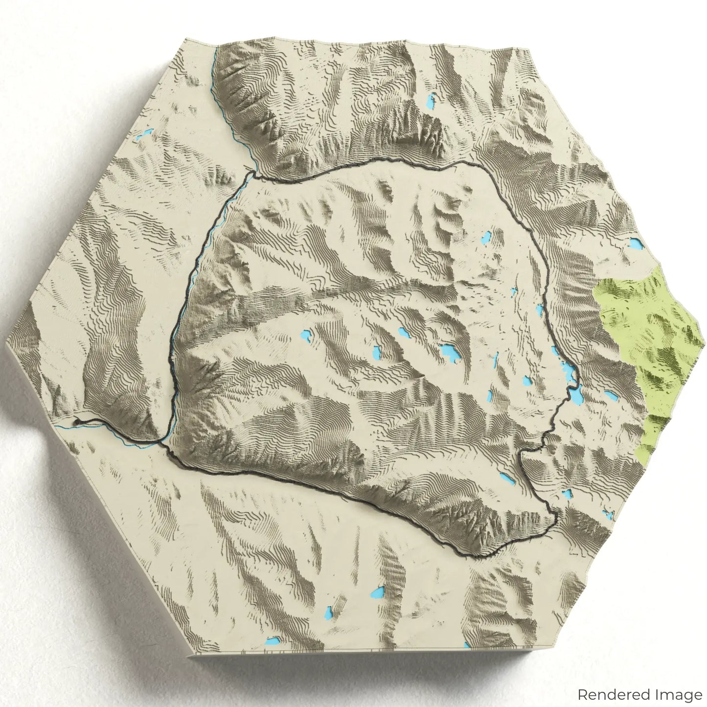 Rae Lakes Loop 3D-Karte