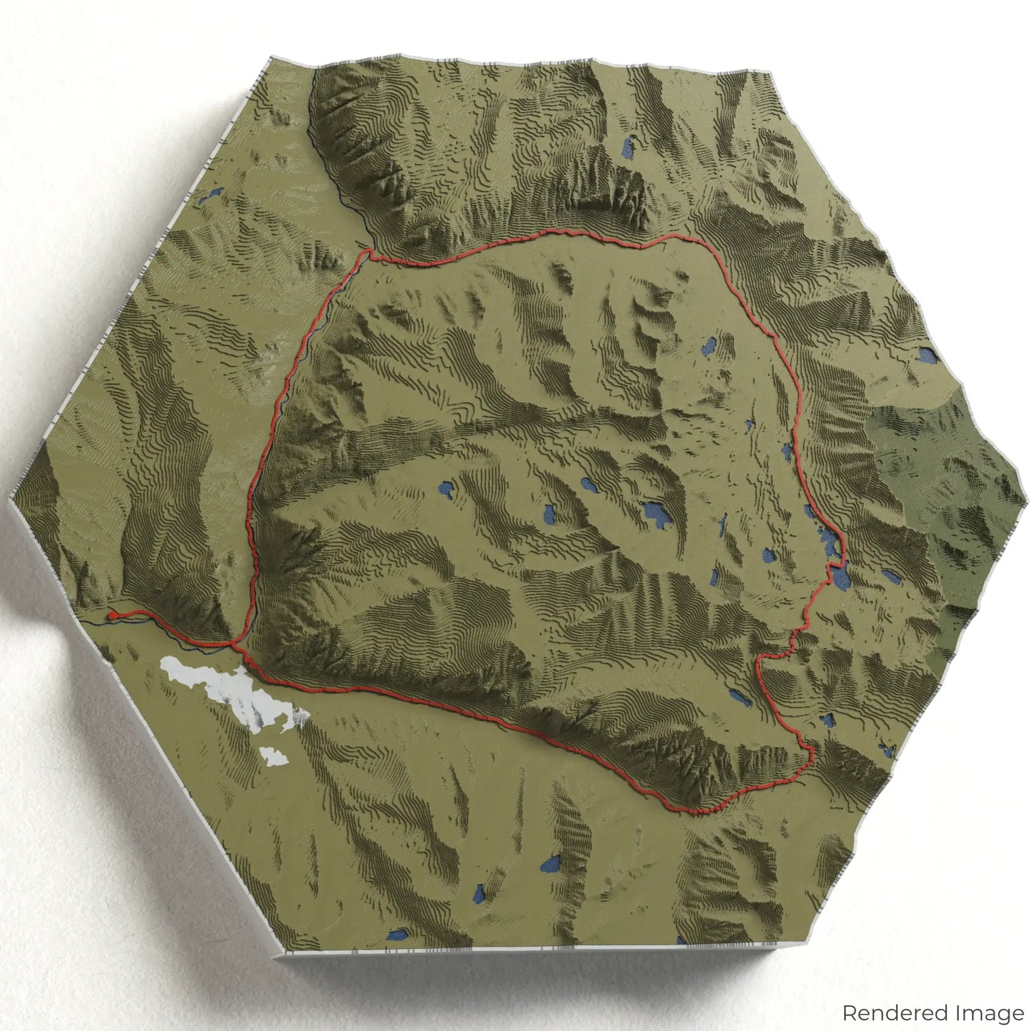 Rae Lakes Loop 3D-Karte