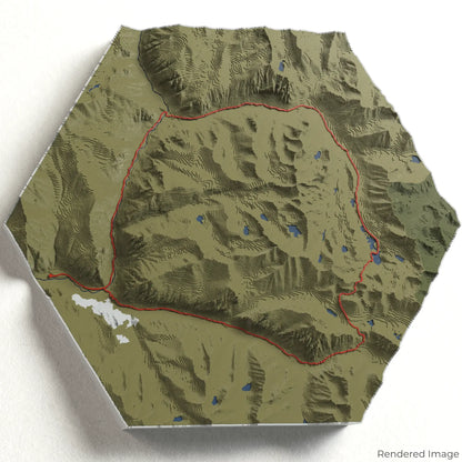 Rae Lakes Loop 3D-Karte