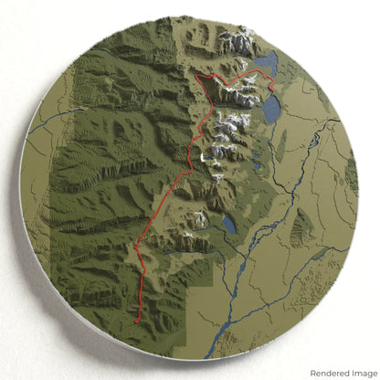 Teton Crest Trail 3D Map