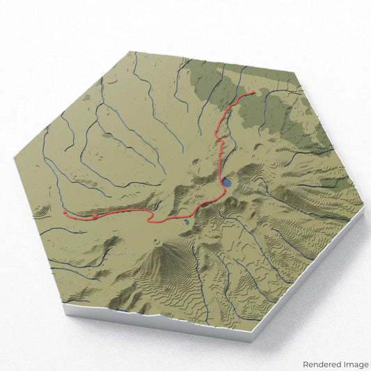 Tongariro Alpine Crossing 3D-Karte