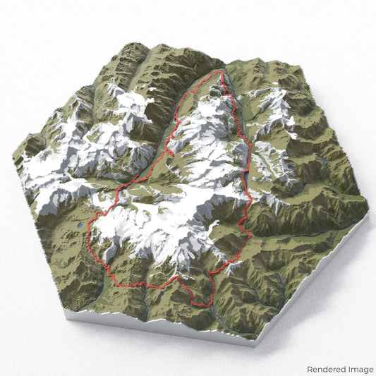 Tour Monte Rosa 3D Karte