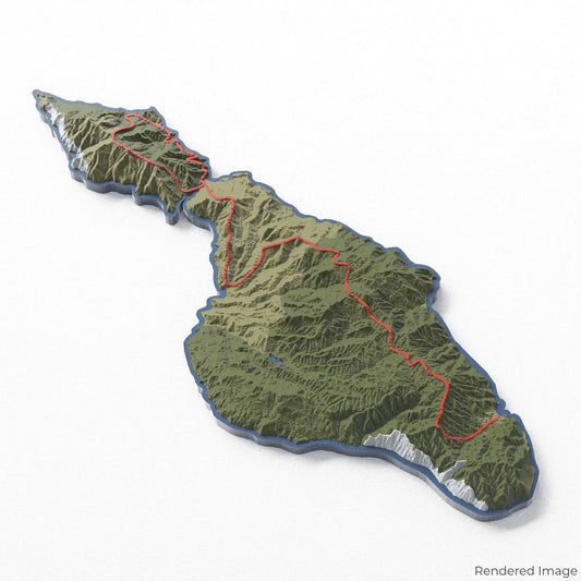 3D-Karte des Trans Catalina Trail