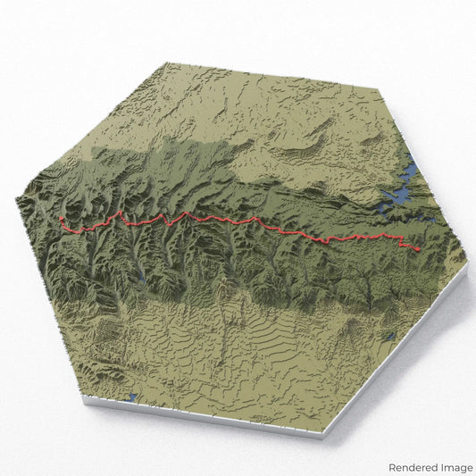3D-Karte des Uinta Highline Trail